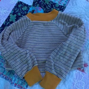 yellow striped cropped top